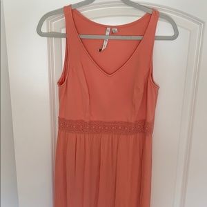 Lauren Conrand peach maxi dress